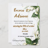 Elegante kalligrafie huwelijksuitnodiging save the date (Voorkant)