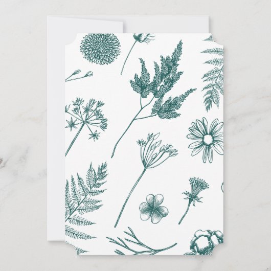 Elegante kalligrafie Jade Green Save the Date Kaart (Achterkant)