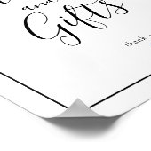 Elegante kalligrafie Kaarten en Cadeaus Bord Poster (Hoek)