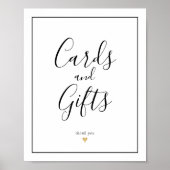 Elegante kalligrafie Kaarten en Cadeaus Bord Poster (Voorkant)