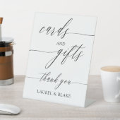 Elegante kalligrafie Kaarten geschenken dank u Reclamebord Met Voetstuk (Insitu)