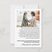 Elegante kalligrafie kalender bruidsmeisje voorste (Achterkant)