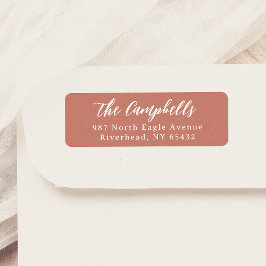 Elegante kalligrafie klassieke typografie terracot etiket