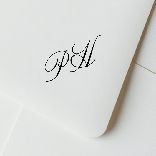 Elegante kalligrafie koppel initials bruiloft rubberstempel