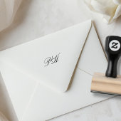 Elegante kalligrafie koppel initials bruiloft rubberstempel