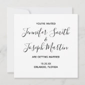 Elegante kalligrafie Koraal Florida Save the Date (Achterkant)