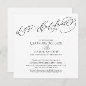 Elegante kalligrafie Laten we zwart en wit vieren Kaart (Voorkant / Achterkant)