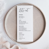 Elegante kalligrafie Let's Eat Wedding Dinner Menu