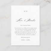 Elegante kalligrafie liefde & Bedankt moderne brui Plaatskaartje (Voorkant)