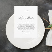 Elegante kalligrafie liefde & Bedankt moderne brui Plaatskaartje