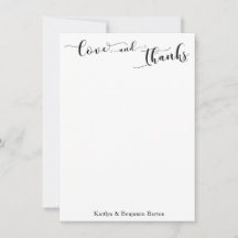 Elegante kalligrafie Liefde & Dank typografie
