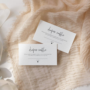 Elegante Kalligrafie Luier Raffle kaart Baby showe