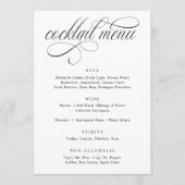 Elegante kalligrafie luxe trouwcocktailmenu menu (Voorkant)