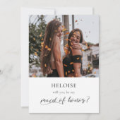 Elegante kalligrafie Maid of eer voorstel kaart (Voorkant)