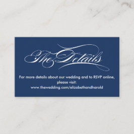 Elegante kalligrafie marine nautische bruiloft web informatiekaartje