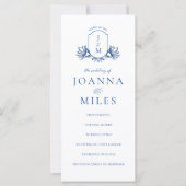 Elegante kalligrafie Marseilles Blue Crest Program (Voorkant)