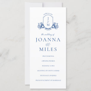 Elegante kalligrafie Marseilles Blue Crest Program