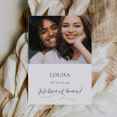 Elegante kalligrafie Matron of Honor voorstel kaar Kaart