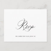 Elegante kalligrafie Menu Keuze Bruiloft RSVP (Voorkant)