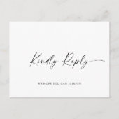 Elegante kalligrafie Menu Keuze Bruiloft RSVP (Voorkant)