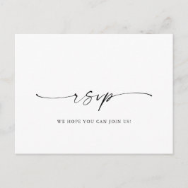 Elegante kalligrafie Menu Keuze Bruiloft RSVP