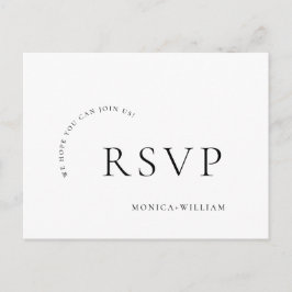 Elegante kalligrafie Menu Keuze Bruiloft RSVP