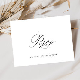 Elegante kalligrafie Menu Keuze Bruiloft RSVP