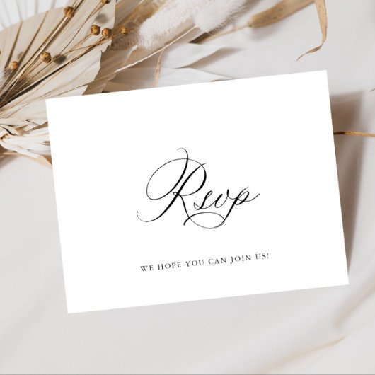 Elegante kalligrafie Menu Keuze Bruiloft RSVP