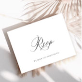 Elegante kalligrafie Menu Keuze Bruiloft RSVP