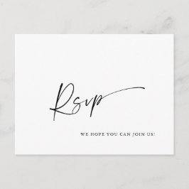 Elegante kalligrafie Menu Keuze Bruiloft RSVP