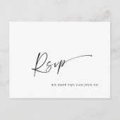 Elegante kalligrafie Menu Keuze Bruiloft RSVP (Voorkant)