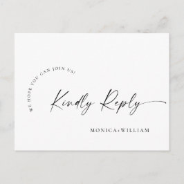 Elegante kalligrafie Menu Keuze Bruiloft RSVP