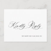 Elegante kalligrafie Menu Keuze Bruiloft RSVP (Voorkant)