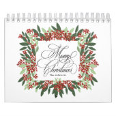 Elegante kalligrafie met de hand geschilderd kerst kalender (Hoes)