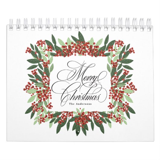 Elegante kalligrafie met de hand geschilderd kerst kalender (Hoes)