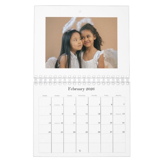 Elegante kalligrafie met de hand geschilderd kerst kalender (Feb 2026)