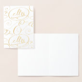 Elegante kalligrafie mevrouw en mevrouw Lesbische Folie Kaarten (Display)