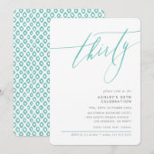 ELEGANTE Kalligrafie minimaal 30e partij munt Kaart (Voorkant / Achterkant)