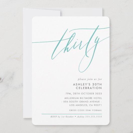 ELEGANTE Kalligrafie minimaal 30e partij munt Kaart (Voorkant)