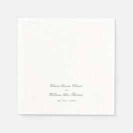 Elegante kalligrafie Minimal Sage Green Wedding Servet