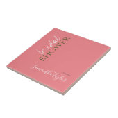 Elegante kalligrafie minimalistische bruidsdouche tegeltje (Zijkant)