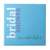 Elegante kalligrafie minimalistische bruidsshower  tegeltje (Voorkant)