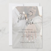 Elegante kalligrafie Minimalistische foto Sla de d Kaart (Voorkant)