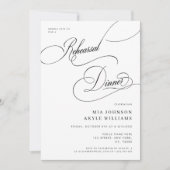 Elegante kalligrafie minimalistische repetitie din kaart (Voorkant)