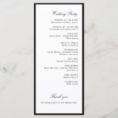 Elegante kalligrafie Modern Wedding Program Kaart (Achterkant)