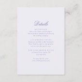 Elegante kalligrafie Moderne bruiloft Details Informatiekaartje (Voorkant)