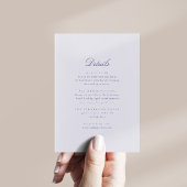 Elegante kalligrafie Moderne bruiloft Details Informatiekaartje