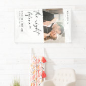 Elegante kalligrafie Moderne foto repetitie diner Spandoek (Insitu)