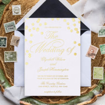 Elegante kalligrafie Moderne Gouden Confetti Bruil