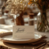 Elegante kalligrafie moderne plaatskaarten plaatskaartje